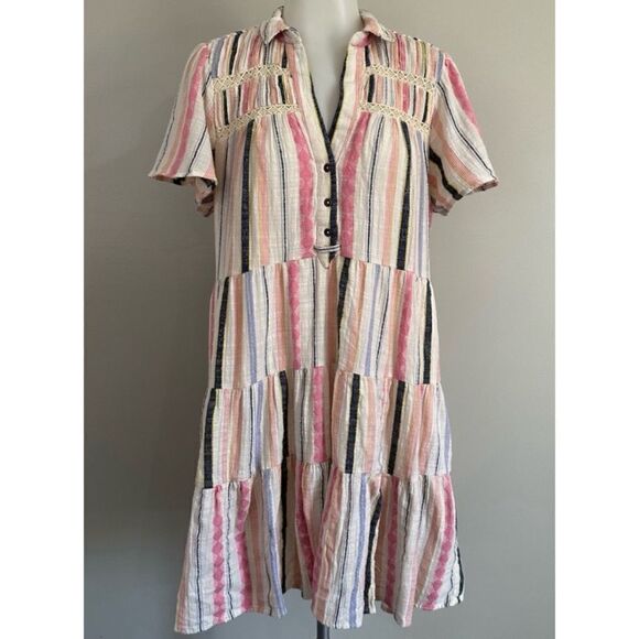 ANTHROPOLOGIE GEORGINA TIERED DRESS Size L - Picture 5 of 8